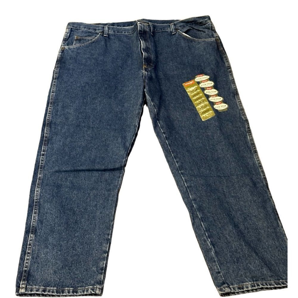 Wrangler Five Star Premium Jeans Regular Fit 44 x 29  New With Tags Med. Wash
